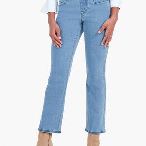 NWT Nic+Zoe Pull-On All Day Demi Boot Cut Jeans, Blue Haze - Size 8